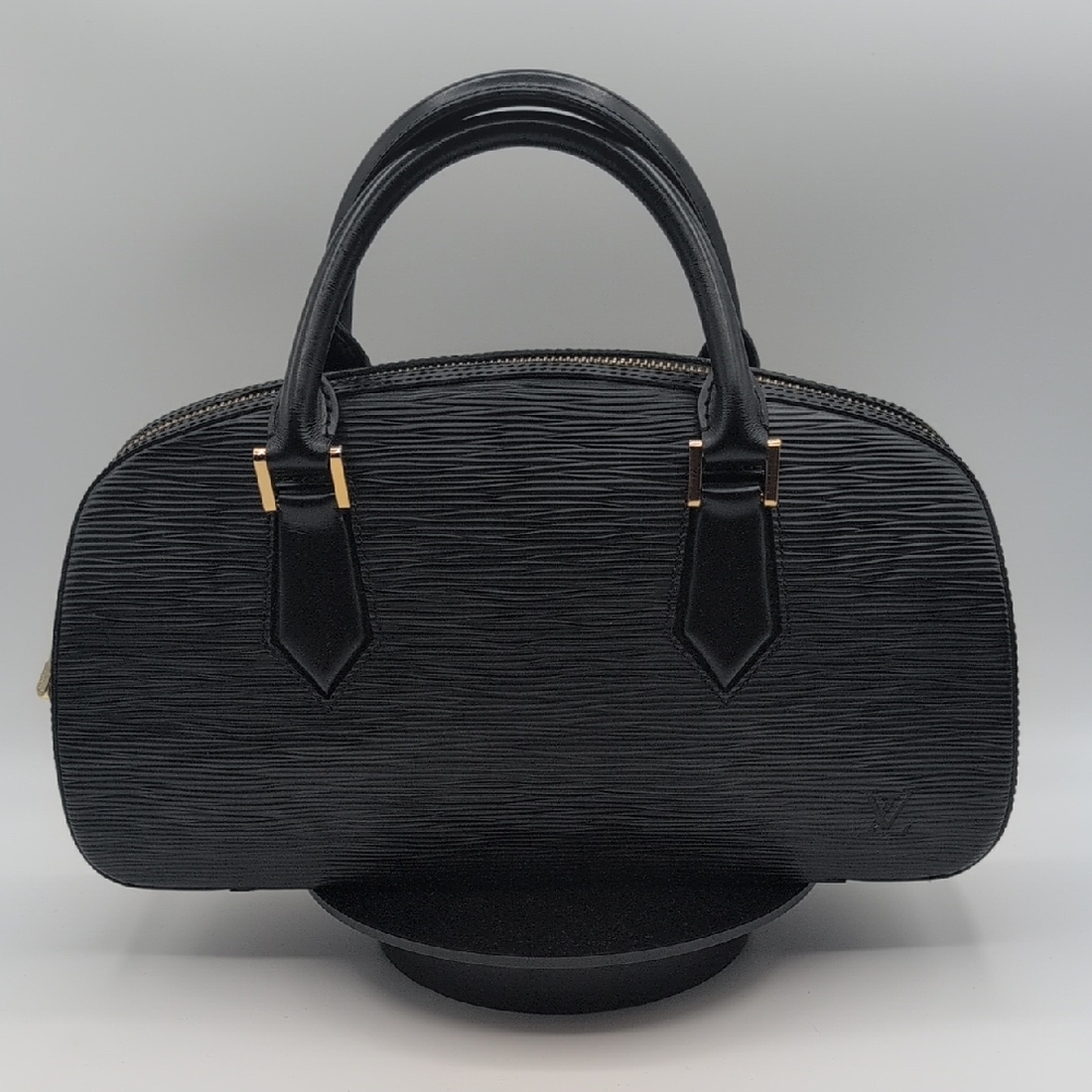 Louis Vuitton LV| Black Epi Handbag with Gold Toned Accents - Picture 3 of 16